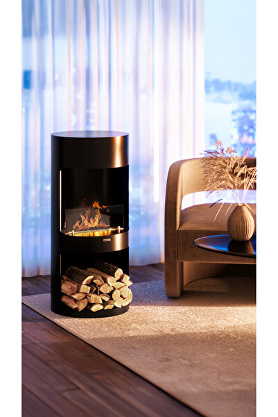 lavkorart EMBER BACASIZ ŞÖMİNE SİYAH