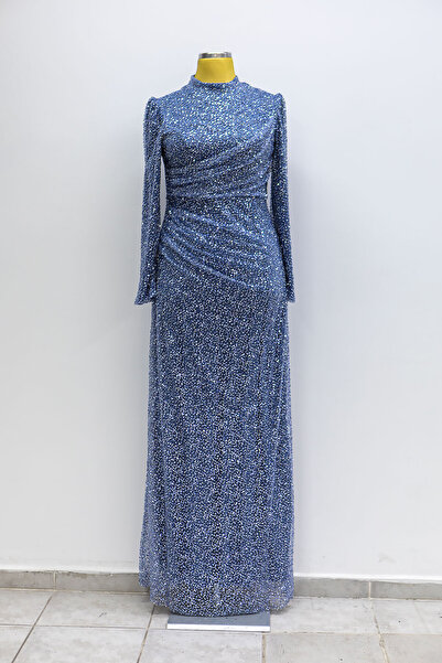 GÖKMEN GİYİM Pullu Payetli Abiye Elbise 2525