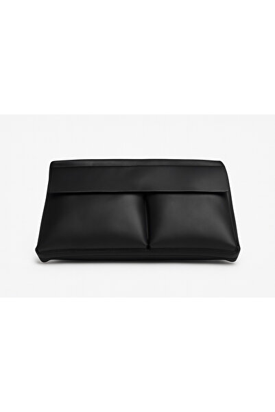 Marcc Bag Hakiki Deri Siyak Bel Çantası, Ön kapak mıknatıslı ve fermuarlı böl...