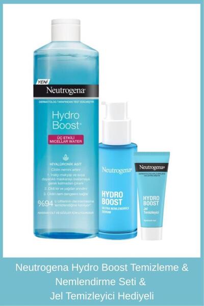 Neutrogena Hydro Boost Temizleme & Nemlendirme Seti & Jel Temizleyici Hediyeli