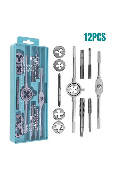 Choice مجموعة من 12 قطعة متعددة الوظائف من الصنابير والقوالب 12/20 قطعة من المقابس ذات الخيوط اللولبية المترية M3-M12 صنابير لولبية يدوية مستقيمة