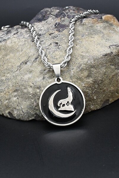 Prestige Bozkurt - Wolf Figured Necklace Stainless Steel Chain 3mm 902302