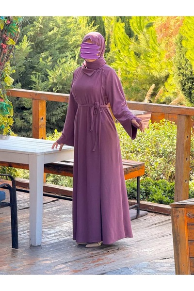 Nissra Ankanoor Anvelop Kolluklu Örme Ferace&Elbise Anka255103