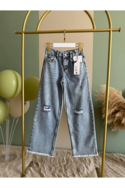 ervaa kids dizi yırtmaçlı kız çoçuk kot pantolon