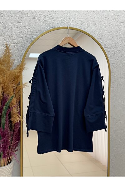 BENAHOLL Φούτερ με λεπτομέρεια με κορδόνια στα μανίκια Capedra-EU3089 Navy Blue