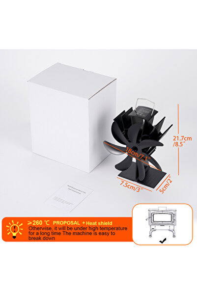 Choice Stove Fan 7 Blades Stove Fan Heat Powered Fireplace Fan Log Wood Burner Aluminum Alloy Eco-Fan Quiet