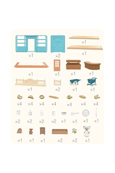 dalip Dollhouse with Figurines and Furniture, Bakery