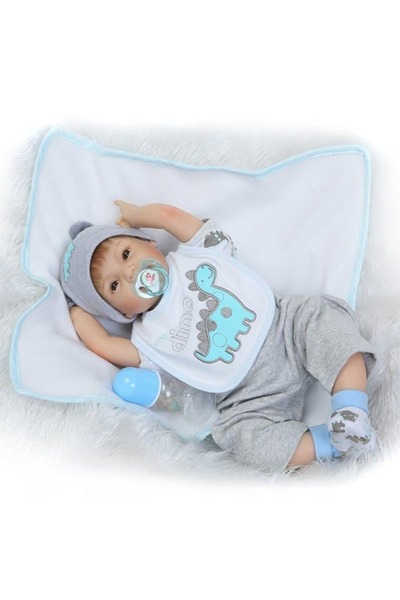 Generic Reborn Baby Doll With Plush Cuddling Toy 22Inch Moveable Arms And Legs Joints 22inch