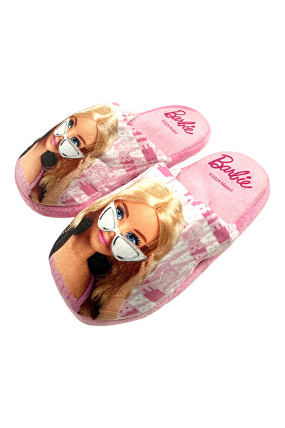 Barbie Girls' slippers, plush, multicolor, non-slip sole,