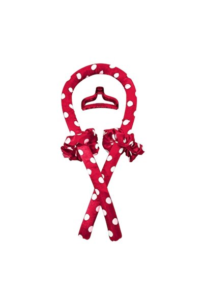 Doty RibbonCurl Dots ribbon curler, accessories included, 90 cm, red with white polka dots,