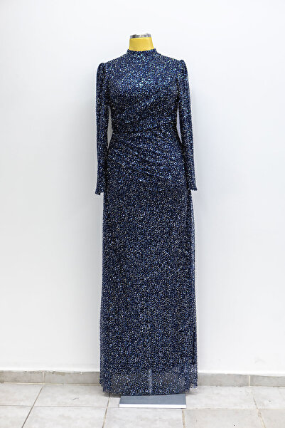 GÖKMEN GİYİM Pullu Payetli Abiye Elbise 2525