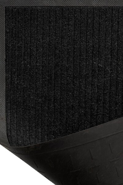Cotto Home Ps022a Siyah Kaymaz Taban Nem Alıcı Toz Alıcı Kapı Önü Paspası Uv Dayanıklı 45x70 Cm