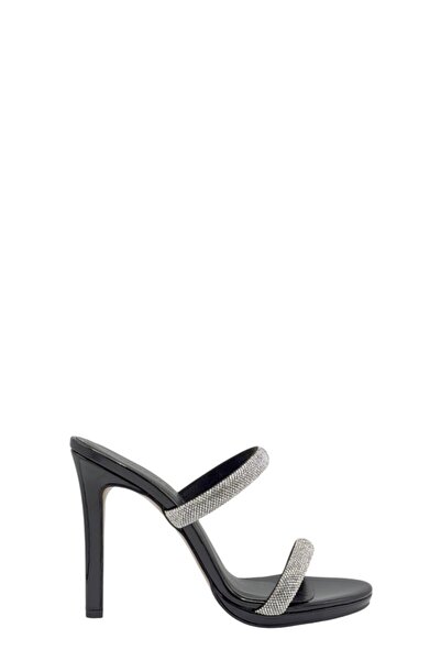 Moulin Shoes Black Patent Leather Double Strap Evening Dress Heeled Women's S...