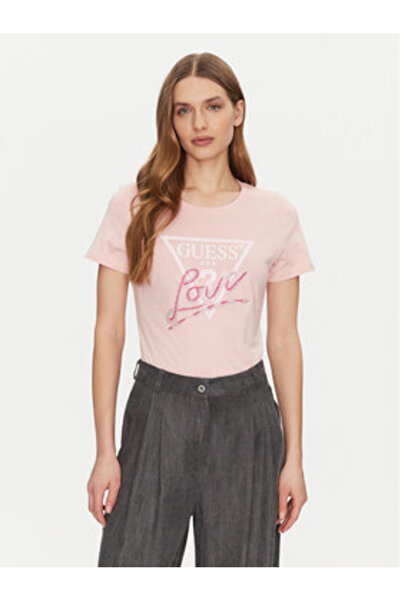 Guess Tricou roz pentru femei W5GI05I3Z14