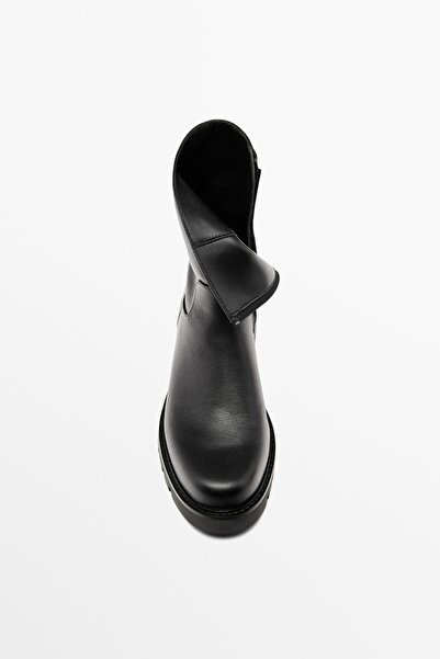 Massimo Dutti Tırtıklı tabanlı düz bot