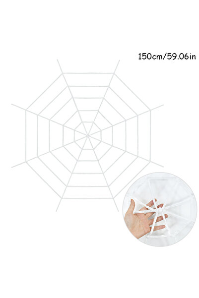 Choice شبكة عنكبوت عملاقة قابلة للتمدد باللون الأبيض B02 بطول 150 سم و150/250...