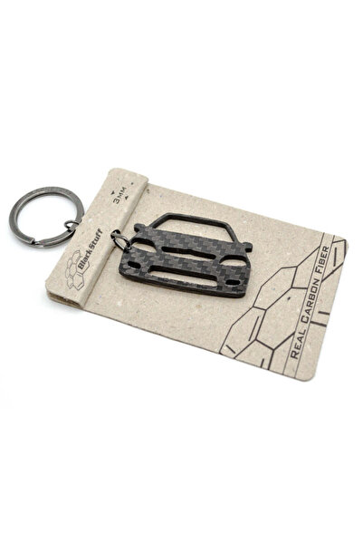 BlackStuff Carbon Fiber Keychain Keyring Ring Holder Compatible with Saxo Vts MK2 BS-752