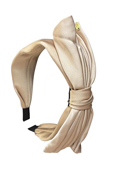 TAKIŞTIR Beige Color Ribbon Figured Crown