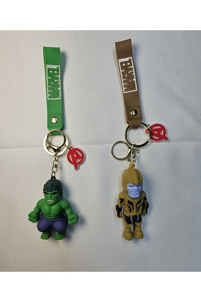 MAXBİ Hulk ve Thanos Lüks Silikon 2'li Anahtarlık Seti