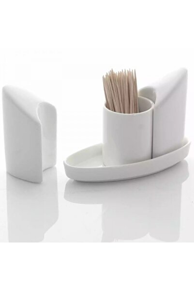 HENDI 3-piece spice set with porcelain stand, Modern White