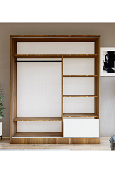 Metalia GM 341 ZAMBAK 2 KAPAKLI SÜRGÜLÜ TEK ÇEKMECELİ AYNALI GARDIROP