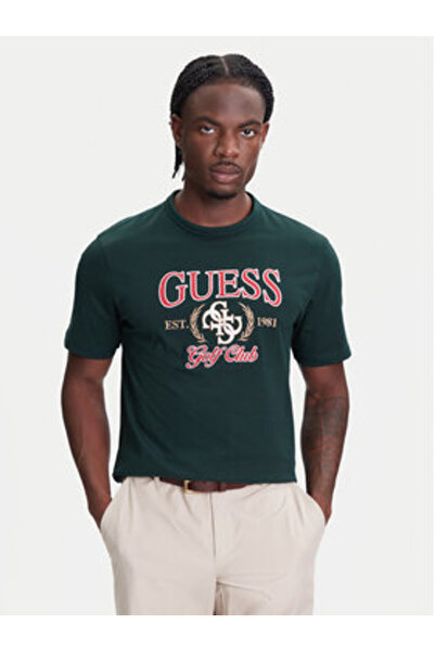 Guess Men's T-Shirt Green M5YI22K8FQ4