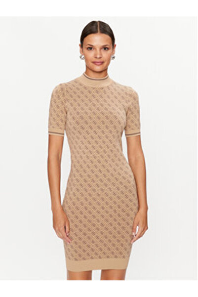 Guess Rochie tricotată bej pentru femei W3YK39Z37K0