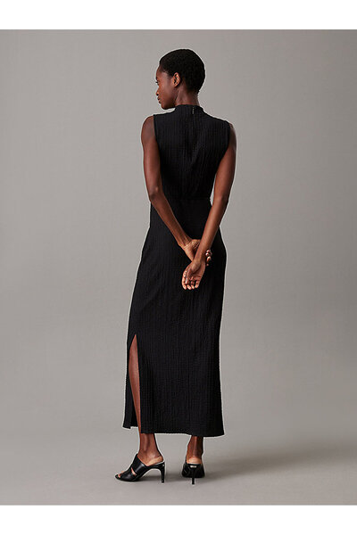 Calvin Klein Women's Crinkle Jersey Ankle Dress