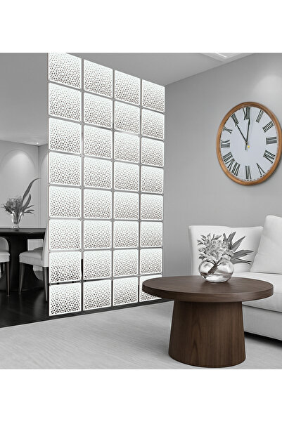 WOODDOOM Çiçek Lazer Kesim Paravan, Ahşap Seperatör, Panel Levha Seti Dekorasyon Ahşap Oda Bölücü Desen