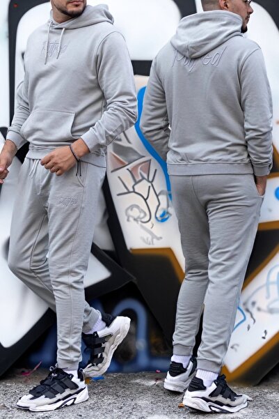 EXCLUSIVE STYLE Cotton tracksuit - rotten GRAY