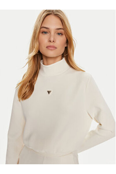 Guess Hanorac bej pentru femei V4YQ05KCAY2