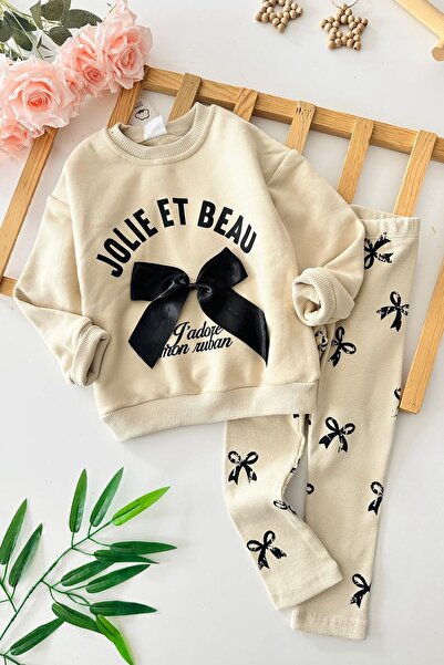 Minigimin Cicileri Set de jambiere pentru fetiță cu detaliu de fundă și pangl...