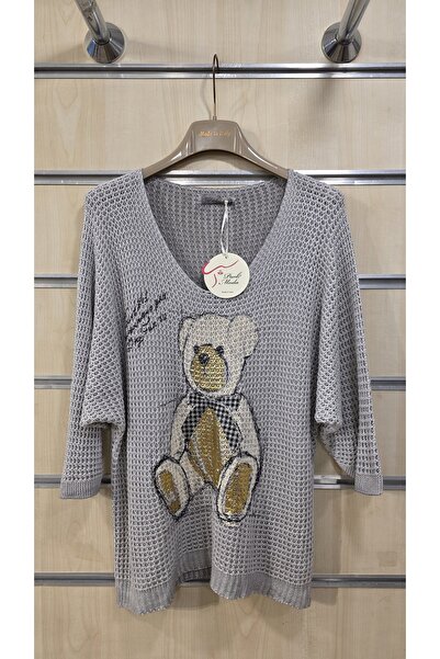 Park Moda Μοτίβο αρκουδάκι σε ιταλική μπλούζα Mercerized