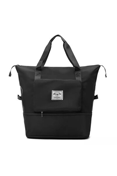 Choice حقائب سفر سوداء كبيرة السعة قابلة للطي وحقيبة يد مقاومة للماء وحقائب س...