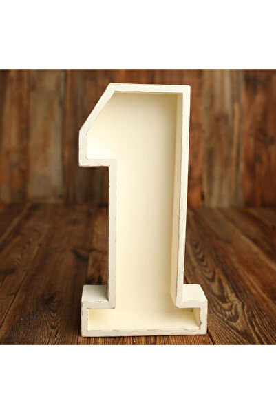 Hatidizayn Ahşap 1 Rakamı Dekor – Doğum Günü ve Fotoğraf Çekim Aksesuarı