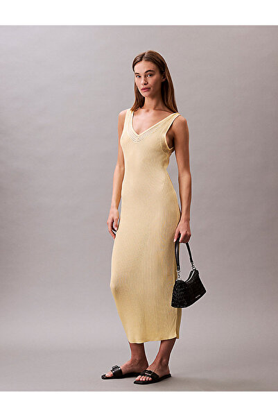 Calvin Klein Women's Bright Rayon Rib Dress