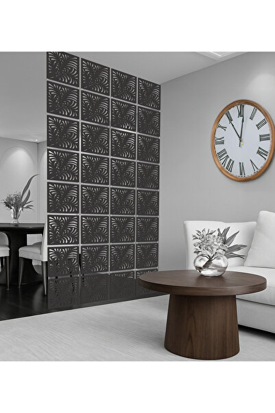 WOODDOOM Çiçek Modelli Lazer Kesim Paravan, Ahşap Seperatör, Panel Levha Seti...