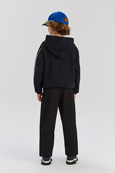 Nebbati Boy Black Tracksuit Top