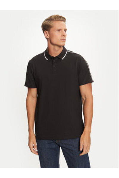 Guess Polo bărbătesc negru M4YP40KARS0