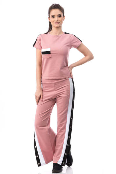 WildFashion Tracksuit with t-shirt and pants accessorized with staples J917-5