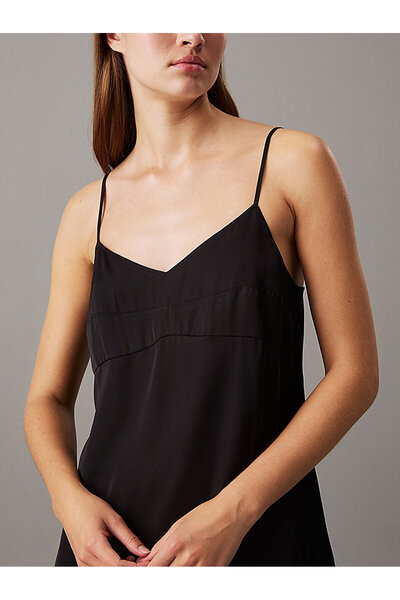 Calvin Klein Women's Bustier Seam Satin Dress