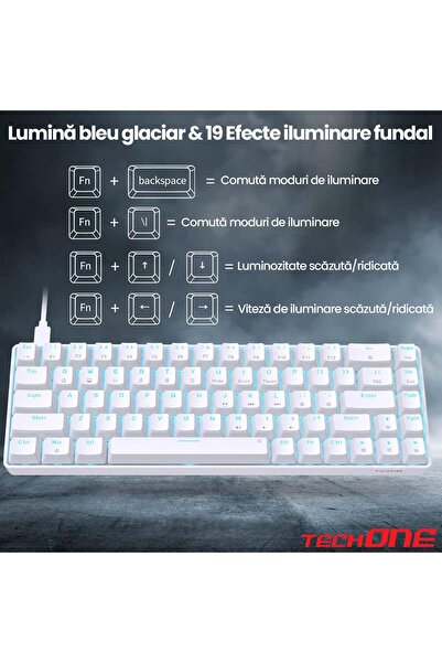 Techone Tastatură mecanică de gaming profesională HexaBoard