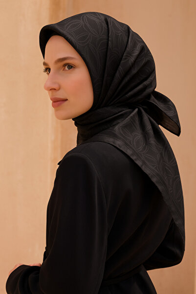 Belli Tivil Pure Silk Scarf 4221 - 57 Μαύρο αφηρημένο σχέδιο