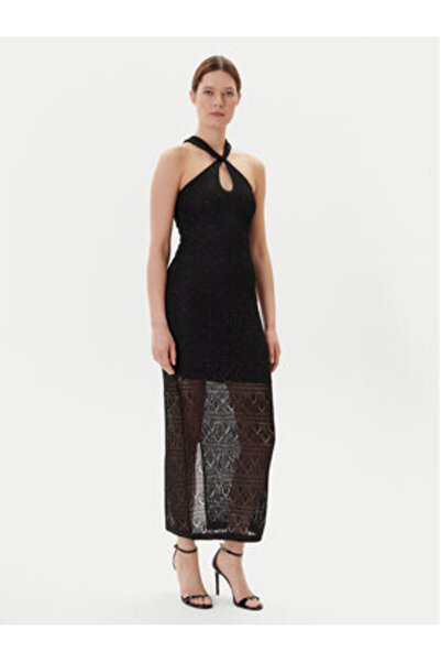 Guess Rochie tricotată pentru femei, neagră, W5YK48Z37G0