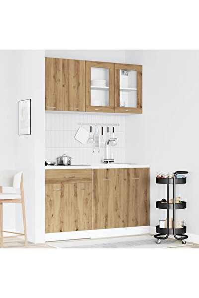 Tdesigno Persephone Hazır Mutfak Dolabı-Çok Amaçlı Dolap 140 cm Atlantikçam V...