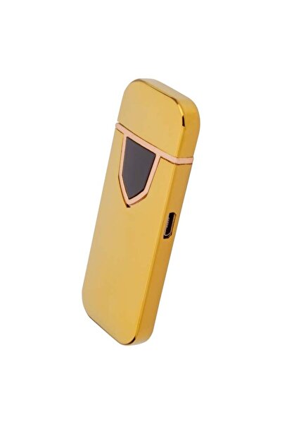 dalimag USB Rechargeable Electronic Lighter with Fingerprint Sensor, 7 Cm, Gold