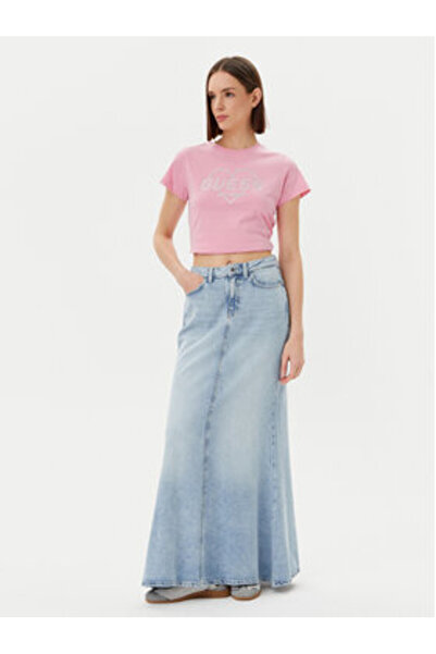 Guess Women's T-Shirt Pink V5GI10K9RM1