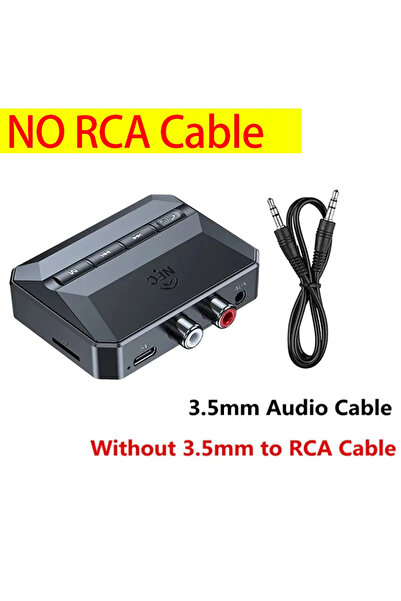 Vikefon v5.3 NO RCA Cable NFC Bluetooth 5.3 Audio Receiver 3.5mm AUX RCA USB TF HIFI Stereo Music Wireless A