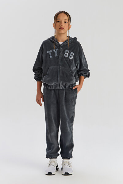 Tyess Girl Anthracite Tracksuit Top