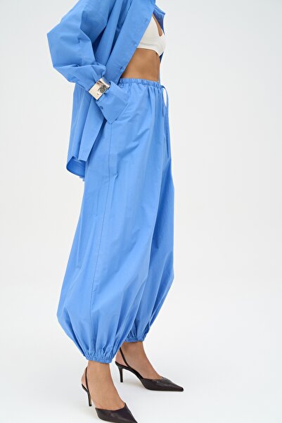 MAI STUDIOS CO. Velora Blue Poplin Shalwar Pants